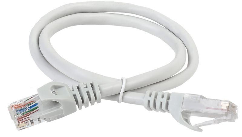Патч-корд ITK PC01-C5EU-3M UTP вилка RJ-45-вилка RJ-45 кат.5е 3м серый ПВХ (уп.:1шт)