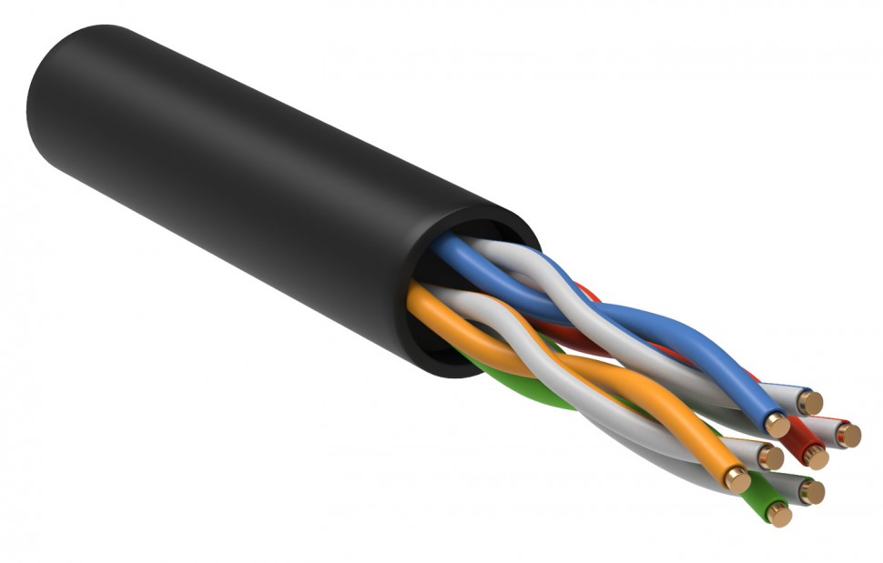 Кабель информационный ITK GENERICA BC3-C5E04-139-305-G кат.5е U/UTP не экранированный 4X2X24AWG LDPE внешний 305м черный