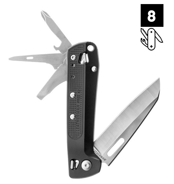 Мультитул Leatherman Free K2 (832658) 115мм 8функций черный карт.коробка