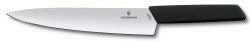 Нож кухонный Victorinox Swiss Modern (6.9013.22B) стальной разделочный лезв.220мм прямая заточка черный блистер