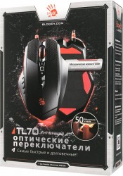 Мышь A4Tech Bloody TL70 Terminator черный/серый лазерная (12000dpi) USB3.0 (9but)