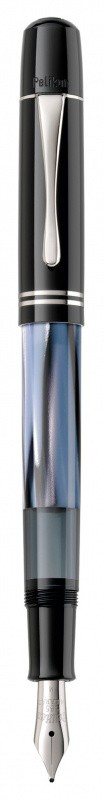 Ручка перьевая Pelikan Souveraen M101N (PL811590) серый/синий EF перо золото 14K подар.кор.