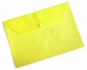 Конверт на кнопке Бюрократ -PK810YEL A4 с рисунком "Листочки" пластик 0.18мм желтый