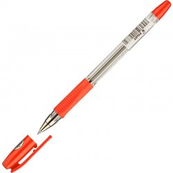 Ручка шариковая Pilot BPS-GP-F-R (77566) 0.7мм резин. манжета прозрачный красные чернила