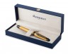 Ручка перьевая Waterman Expert DeLuxe (2119257) Metallic Gold RT F перо сталь нержавеющая подар.кор.