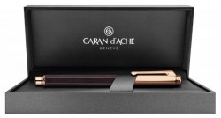 Ручка перьевая Carandache Varius Ebony (4490.132) Rose Gold Plated F перо золото 18K покрытое позолотой розовой подар.кор.