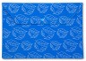 Конверт на кнопке Бюрократ -PK813NBLU A4 с рисунком "Листочки" непрозрачный пластик 0.18мм синий