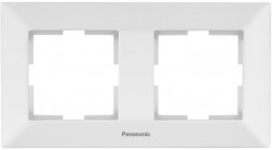 Рамка Panasonic Arkedia WMTF08022WH-RU 2x горизонтальный монтаж пластик белый (упак.:1шт)