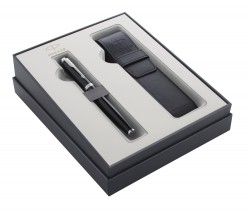Набор Parker IM Core GIFT 20 (2122001) Black CT ручка перьевая M синие чернила в компл.:чехол для ручки подар.кор.