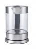Чайник электрический Kitfort КТ-617 1.5л. 2200Вт серебристый/черный (корпус: нержавеющая сталь/стекло)