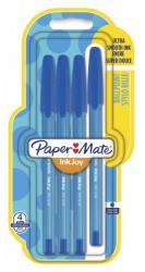 Набор шариковых ручек Paper Mate INKJOY 100 (1956713) 0.5мм треугол. :4 ручки синие чернила блистер