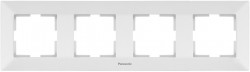 Рамка Panasonic Arkedia WMTF08042WH-RU 4x горизонтальный монтаж пластик белый (упак.:1шт)