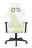 Кресло игровое Zombie VIKING X Fabric белый/зеленый с подголов. крестовина пластик