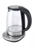 Чайник электрический Kitfort КТ-618 1.7л. 2200Вт серебристый/черный (корпус: нержавеющая сталь/стекло)