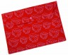 Конверт на кнопке Бюрократ -PK813NRED A4 с рисунком "Листочки" непрозрачный пластик 0.18мм красный