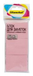 Блок самоклеящийся бумажный Silwerhof 38x51мм 100лист. 75г/м2 пастель розовый европодвес (упак.:3шт)