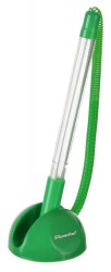 Ручка шариковая Silwerhof на подставке 0.7мм корпус пластик зеленый синие чернила индив. пакет с европодвесом