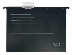 Папка подвесная Leitz Alpha 19210095 A4 картон черный с огранич.формата