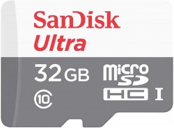 Флеш карта microSDHC 32Gb Class10 Sandisk SDSQUNR-032G-GN3MA Ultra Light + adapter
