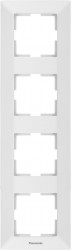 Рамка Panasonic Arkedia WMTF08142WH-RU 4x вертикальный монтаж пластик белый (упак.:1шт)