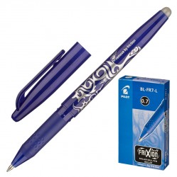 Ручка гелевая Pilot BL-FR-7-L (72661) Frixion 0.35мм стреловидный пиш. наконечник круглая телескопич.корпус корпус пластик резин. манжета стираемая синий синие чернила +ластик