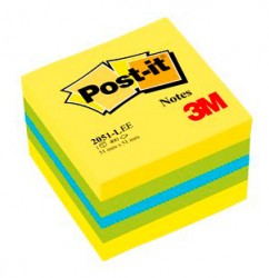 Блок самоклеящийся бумажный 3M Post-it Original 2051-L Лимон 7100172415 51x51мм 400лист. ассорти 3цв.в упак.