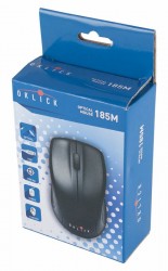 Мышь Оклик 185M черный оптическая (1000dpi) USB (3but)
