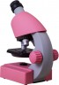 Микроскоп Bresser Junior монокуляр 40-640x на 3 объектива розовый