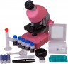 Микроскоп Bresser Junior монокуляр 40-640x на 3 объектива розовый