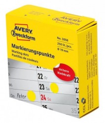 Этикетки Avery Zweckform 3856 250шт на листе диаметр 19мм/70г/м2/желтый самоклей. универсальная (упак.:1рул)