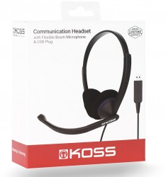 Наушники с микрофоном Koss CS200-USB черный 2.4м накладные оголовье (80000863)