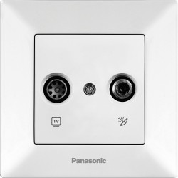 Розетка телевизионная Panasonic Arkedia (WMTC04602WH-RU) скрыт. IP20 белый (упак.:1шт)