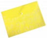 Конверт на кнопке Бюрократ -PK820YEL A4 с рисунком "Ромашки" пластик 0.18мм желтый