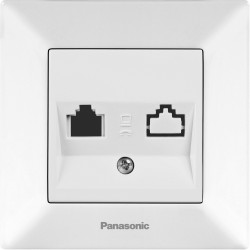 Розетка компьютерная/телефонная Panasonic Arkedia (WMTC04122WH-RU) скрыт. IP20 белый (упак.:1шт)