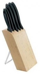 Набор ножей кухон. Fiskars Essential (1023782) компл.:5шт с подставкой черный