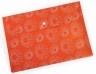 Конверт на кнопке Бюрократ -PK823NOR A4 с рисунком "Ромашки" непрозрачный пластик 0.18мм оранжевый