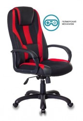 Кресло игровое Zombie VIKING-9 черный/красный искусст.кожа/ткань крестовина пластик