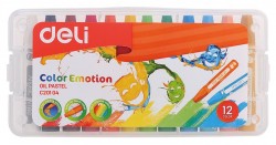 Масляная пастель Deli EC20104 Color Emotion шестигранные 12цв. пл.кор.