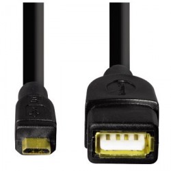 Кабель Hama 00078426 USB (f)-micro USB (m) 0.15м черный блистер