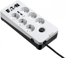Сетевой фильтр Eaton Protection Box 6 DIN 1.8м (6 розеток) белый/черный (коробка)
