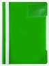 Папка-скоросшиватель Бюрократ -PS-V20GRN A4 прозрач.верх.лист карм.для визит. пластик зеленый 0.12/0.16
