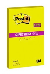 Блок самоклеящийся бумажный 3M Post-it Super Sticky 1623R-SY 7100075702 150х228мм 90лист. желтый неон