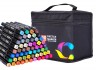 Набор маркеров для скетчинга Deli E70806-60 двойной пиш. наконечник 60цв. текстильная сумка (60шт.)