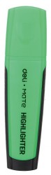 Текстовыделитель Deli EU35050 Mate скошенный пиш. наконечник 1-5мм резиновый грип зеленый