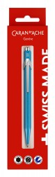 Ручка шариковая Carandache Office 849 Metal-X (849.771) бирюзовый M синие чернила блистер