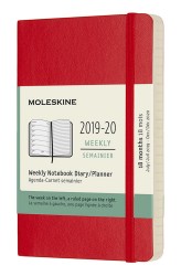 Еженедельник Moleskine ACADEMIC SOFT WKNT Pocket 90x140мм датир.18мес 208стр. мягкая обложка красный