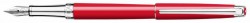Ручка перьевая Carandache Leman Slim (4791.760) Scarlet red RH F перо золото 18K с родиевым покрытием подар.кор.