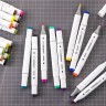 Набор маркеров для скетчинга Deli 70801-36 двойной пиш. наконечник 1-7мм 36цв. пластиковая коробка