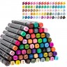 Набор маркеров для скетчинга Deli 70800-80 двойной пиш. наконечник 80цв. пластиковая коробка (80шт.)