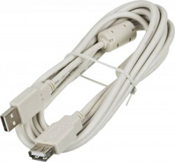 Кабель-удлинитель Ningbo USB A(m) USB A(f) 3м феррит.кольца блистер